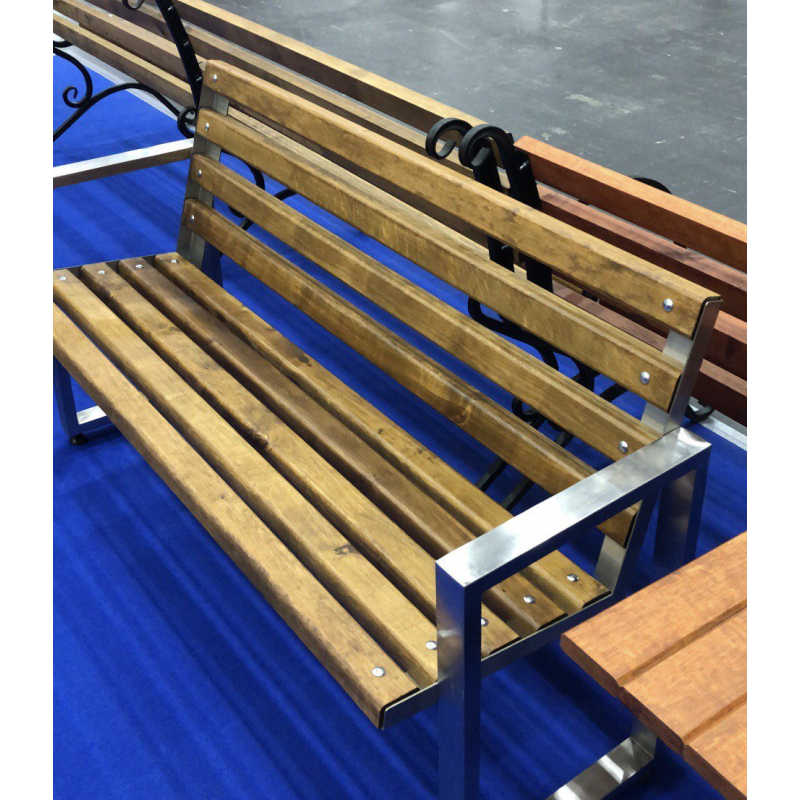 Лавка лофт 1.3 м метал нержавійка.