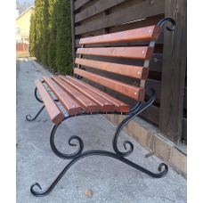 Лавка без підлокітників 1.3м ( колір червоне дерево)