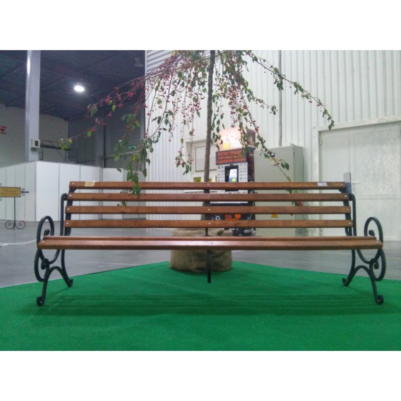 Скамейка кованая 2.2м. с перилами “Бараш“(в наявності є від 1 до 3 м.)