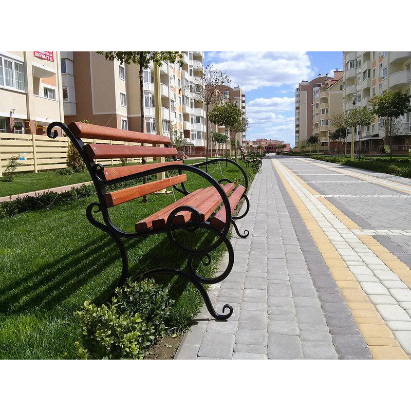 Лавка з поручнями 1.3 м.  “Підлокотник“(в наявності є від 1 до 3 м.)